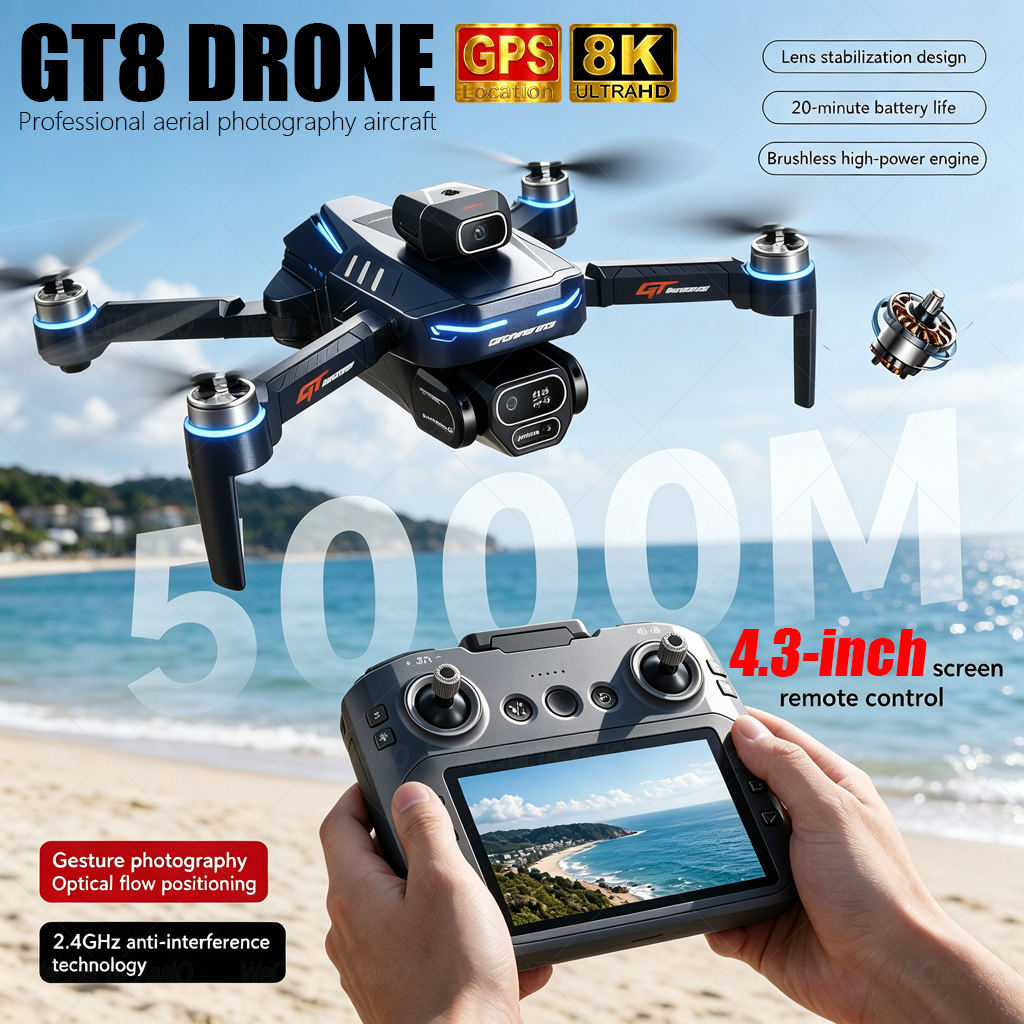 NEW GT8 HD RC Drone 4K Profess - огляд і ціна Drone Multispectral